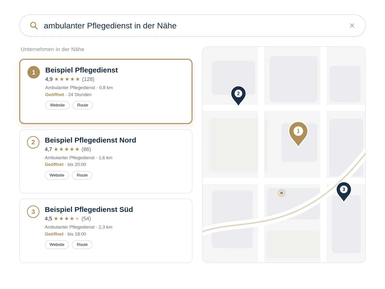 SEO für ambulante Pflegedienste – lokale Suche bei Google